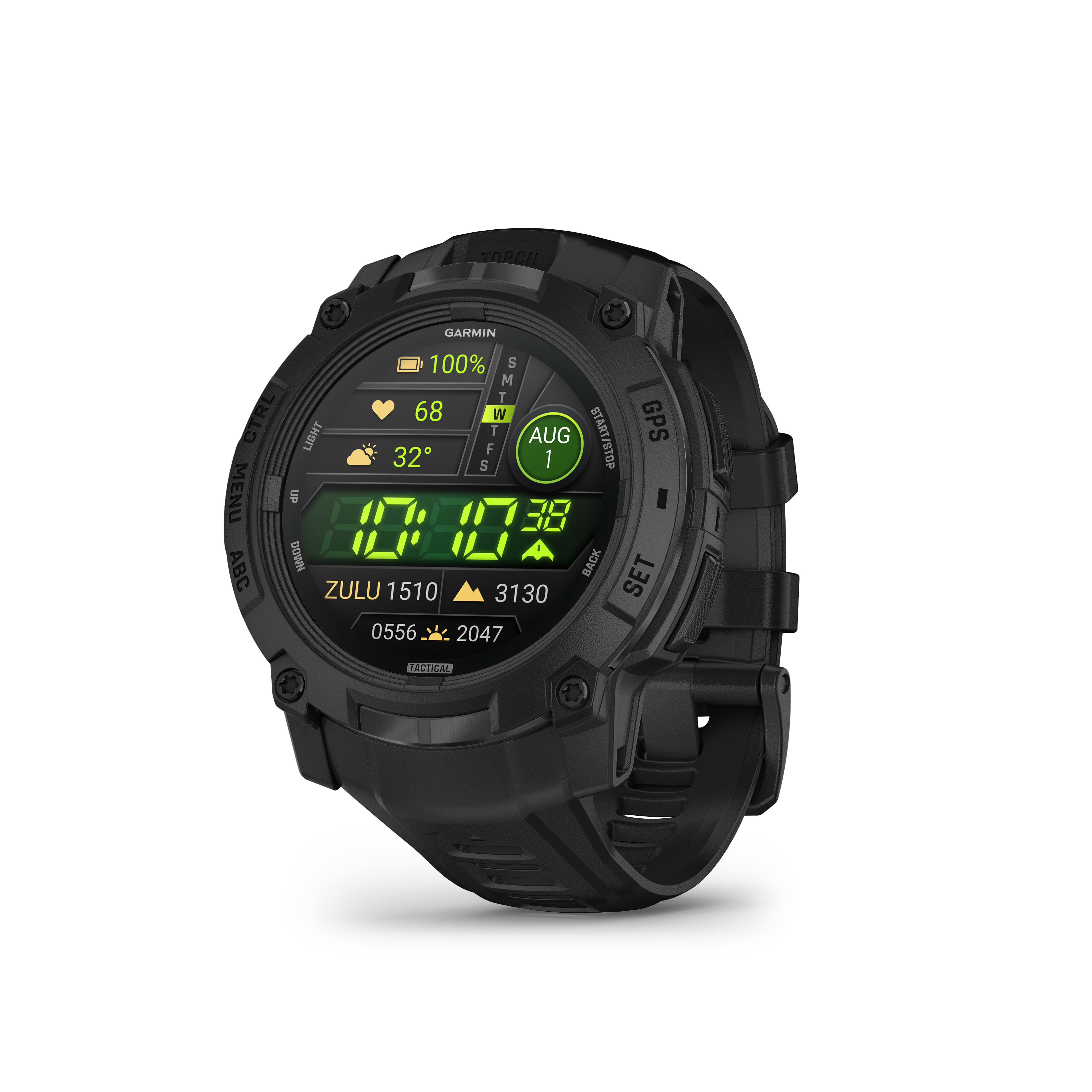 01-Garmin-Instinct-3-AMOLED-50mm-Tacitcal-Schwarz-left-front