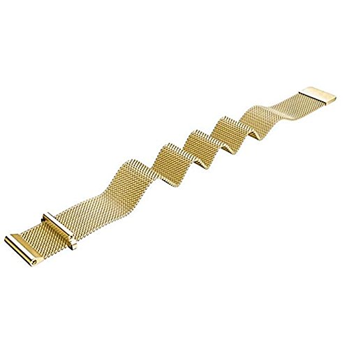 Laufbursche Zubehör - Milanese Schnellwechselarmband 22" für Polar Vantage M Mesh Edelstahl gold