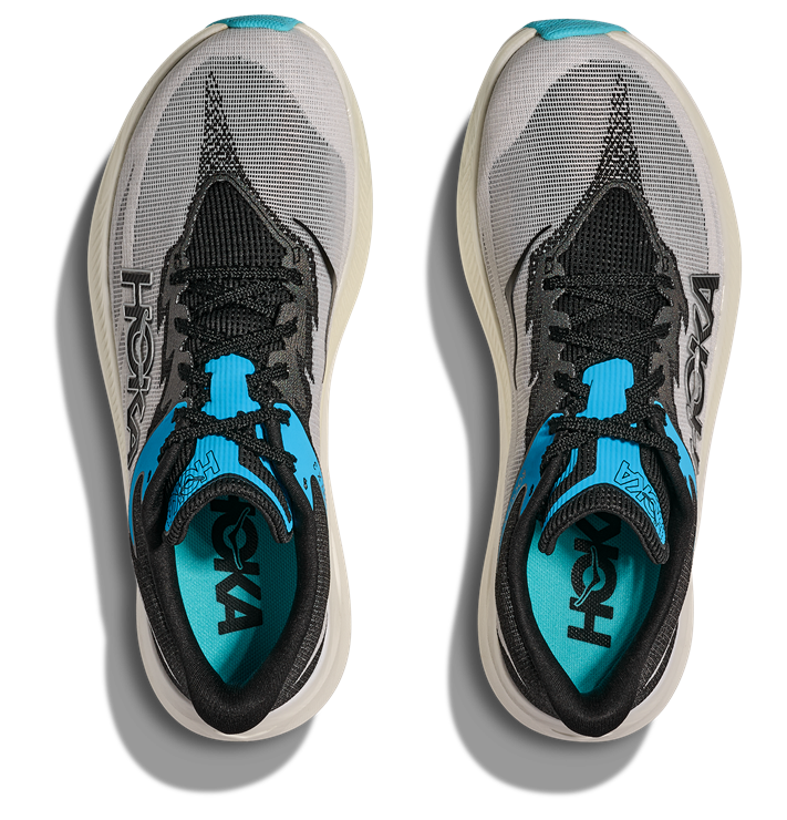 HOKA Rocket X 3 Schwarz mit Weißer Sohle