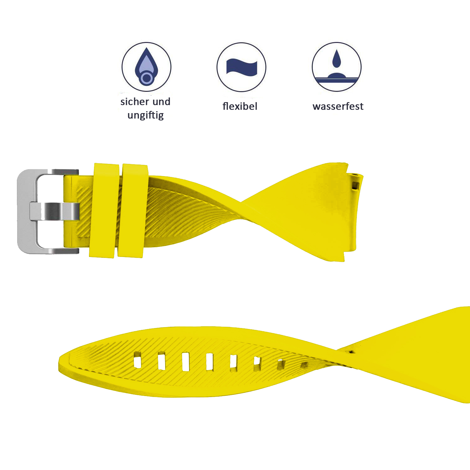 Laufbursche Zubehör - Schnellwechselarmband 22mm für Polar Vantage M S Silikon gelb