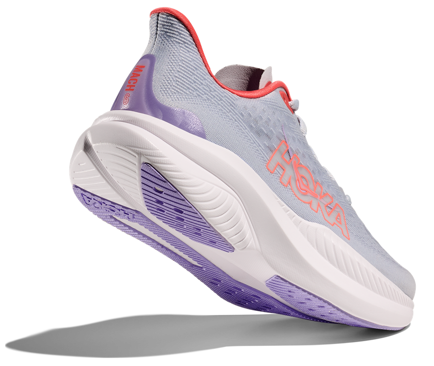 Hoka Mach 6 Hellgrau - weiß - Rosa Hoka Mach 6 Hellgrau - weiß - Rosa