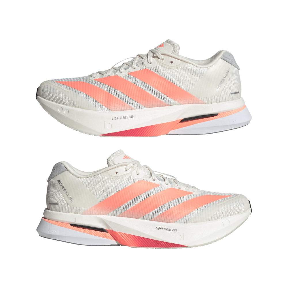 Adidas Adizero Boston  weiß mit Orangenem Adidas logo