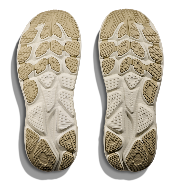 HOKA Clifton 10 Herren-Laufschuh in Grün mit heller Zwischensohle und markantem HOKA-Logo