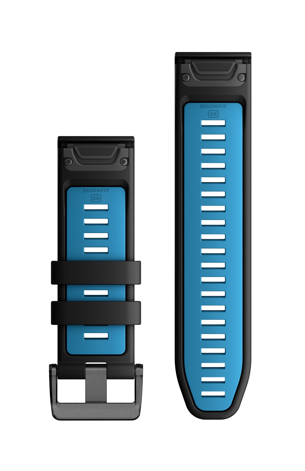 GARMIN QuickFit™ 26mm Uhrenarmband | Silikon | Schwarz/Zirrusblau Schwarz |  6545