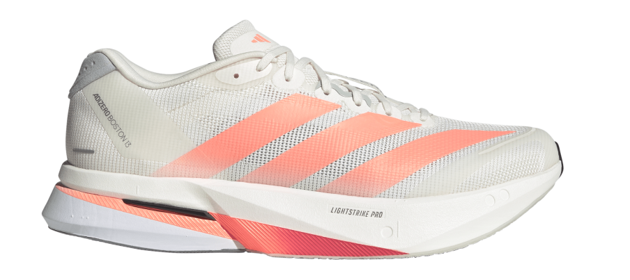 Adidas Adizero Boston  weiß mit Orangenem Adidas logo