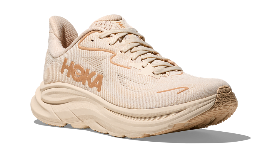 HOKA Laufschuh Modell Clifton 10 in Vanillefarbe 