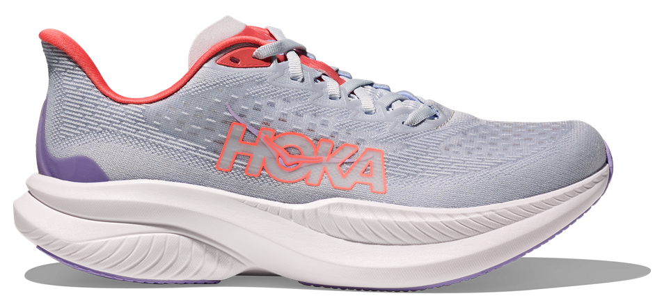 Hoka Mach 6 Hellgrau - weiß - Rosa Hoka Mach 6 Hellgrau - weiß - Rosa