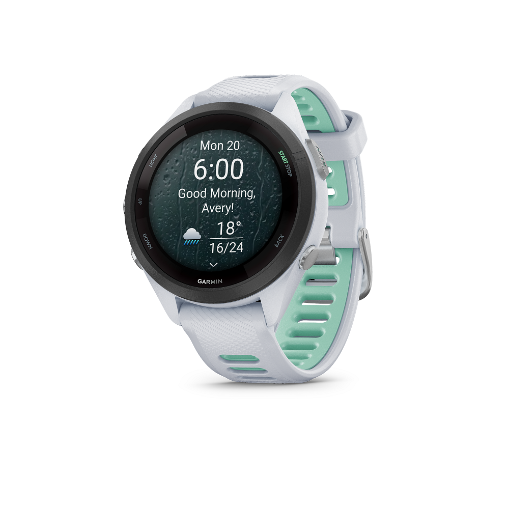 Master_5_Picture_PNG_FR265S_White_Report_L GARMIN Forerunner 265 S (inkl. USB-A Adapter)