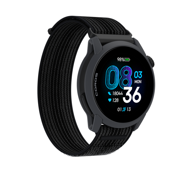 Coros Pace 4 Schwarz mit Nylonarmband