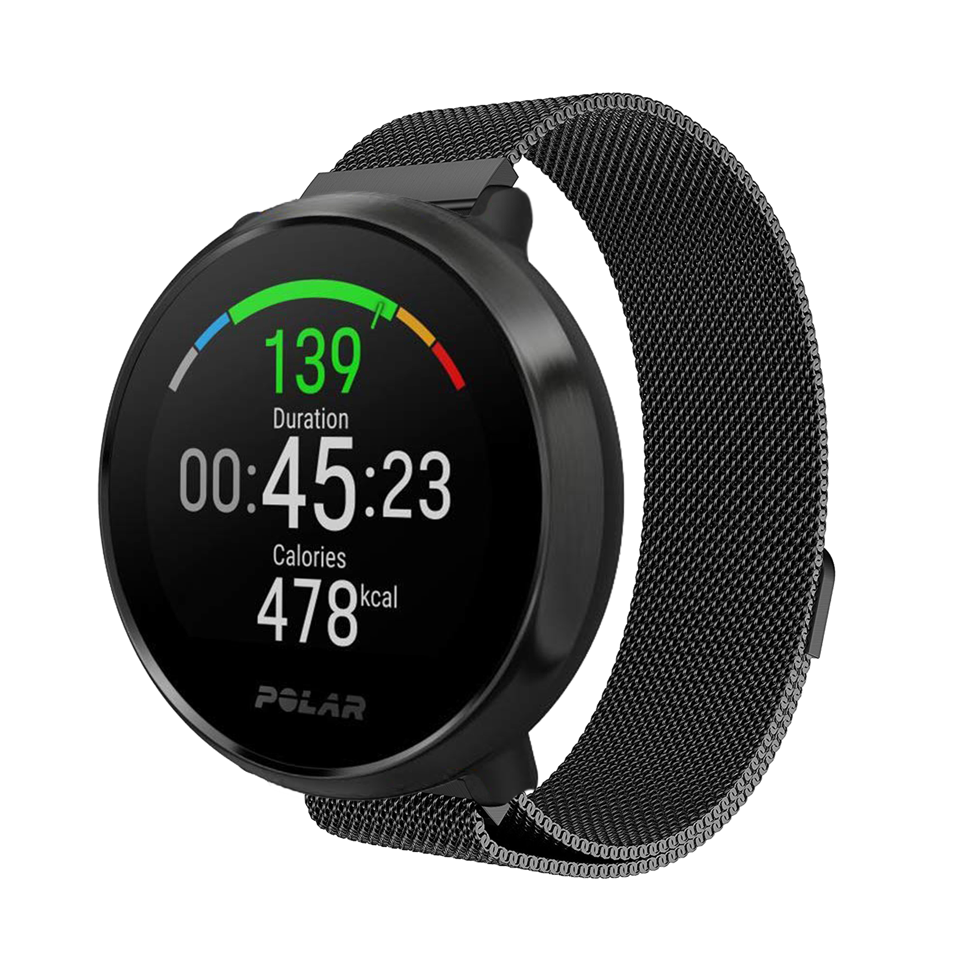 Laufbursche Zubehör - Wechselarmband POLAR Ignite Mesh schwarz