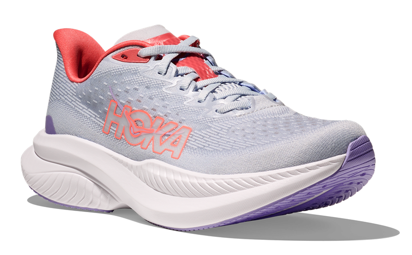 Hoka Mach 6 Hellgrau - weiß - Rosa