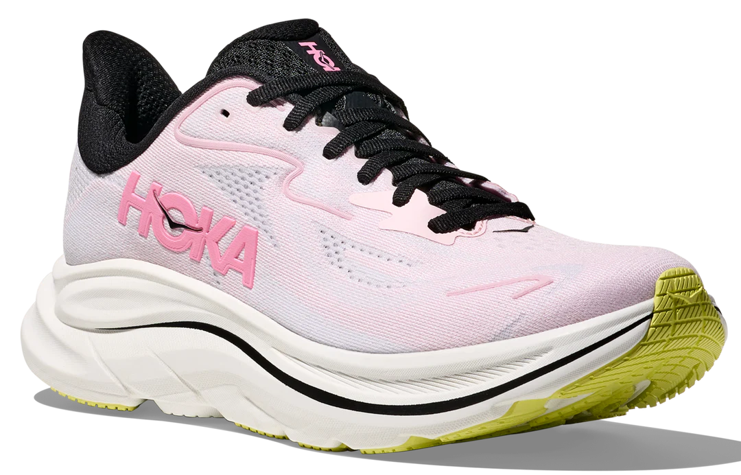HOKA Laufschuh Modell Clifton 10 Rosa Mit Weißer Sohle  - Rosa Logo