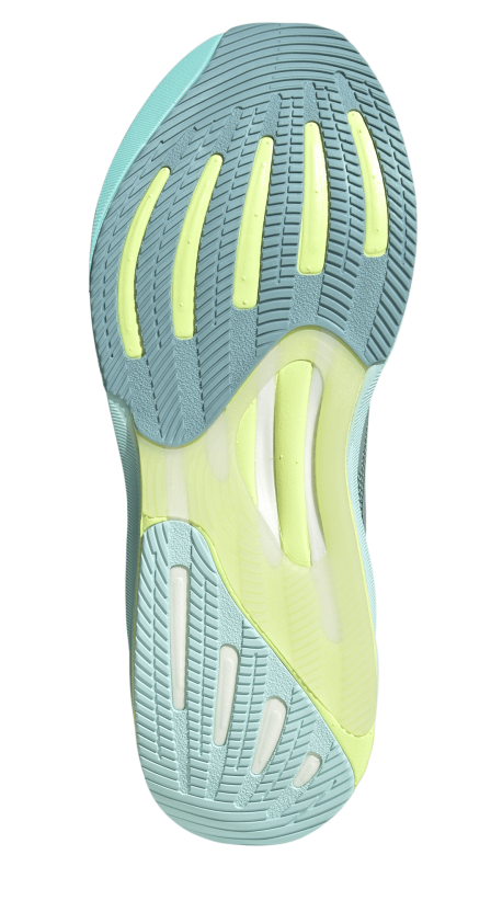 Adidas Supernova Frauenlaufschuh in Grau mit Türkiser Sohle