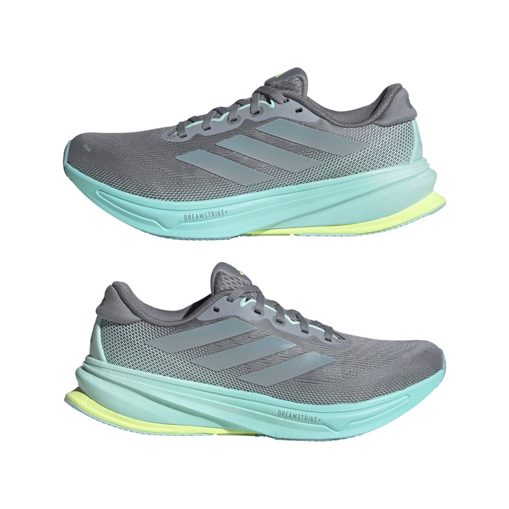Adidas Supernova Frauenlaufschuh in Grau mit Türkiser Sohle