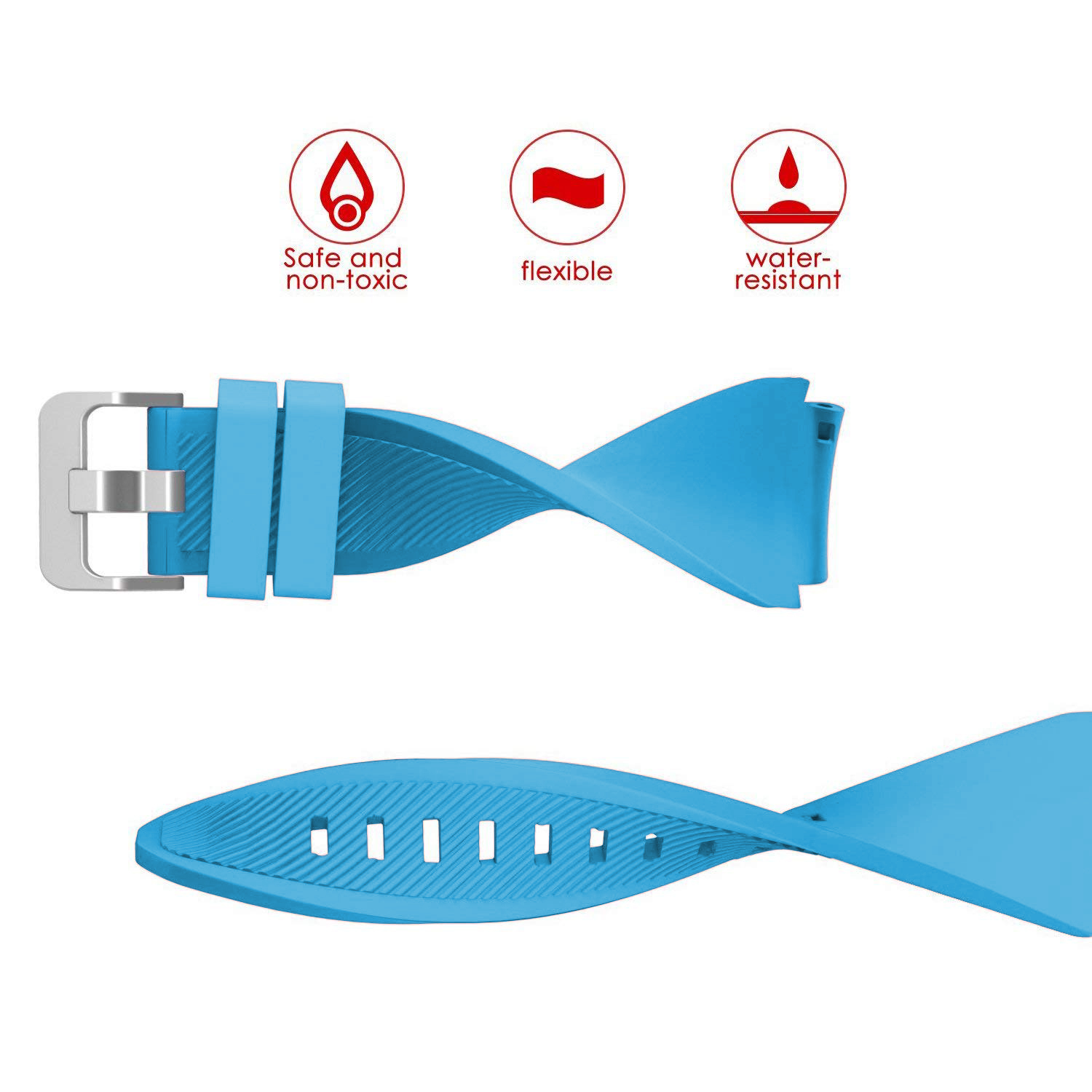   Laufbursche Zubehör - Schnellwechselarmband 22mm für Polar Vantage M Silikon hellblau