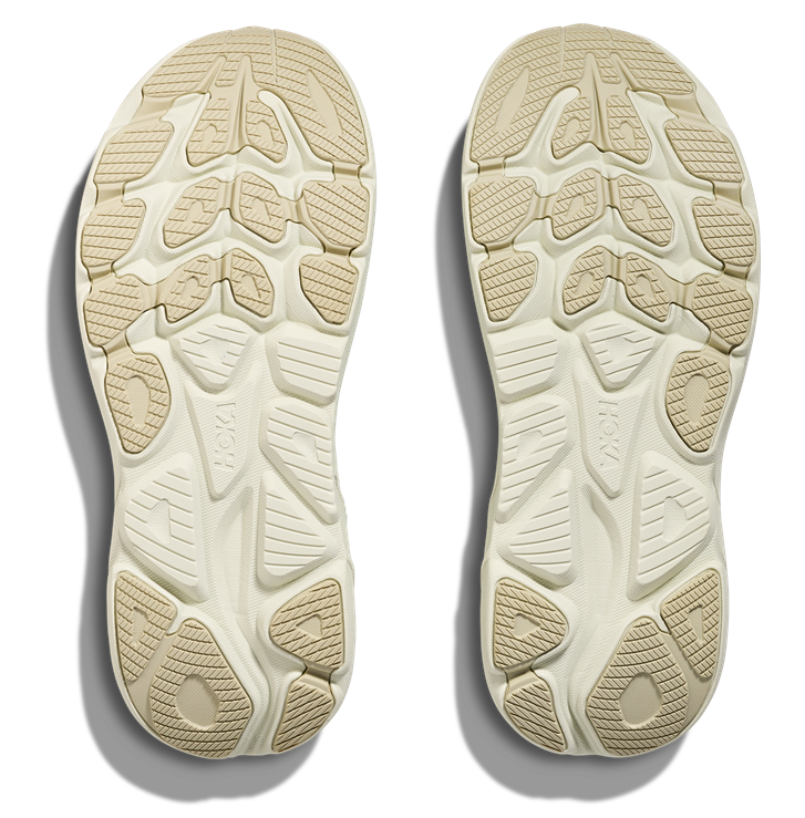 HOKA Clifton 10 Damen-Laufschuh in Mintgrün mit beiger Sohle und goldfarbenem Logo