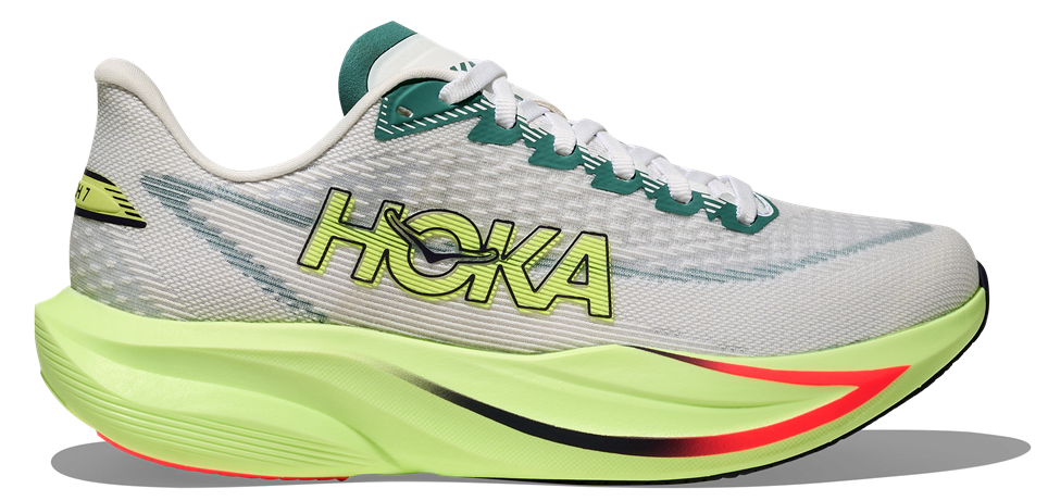 HOKA Mach 7 Grau Neon Grün
