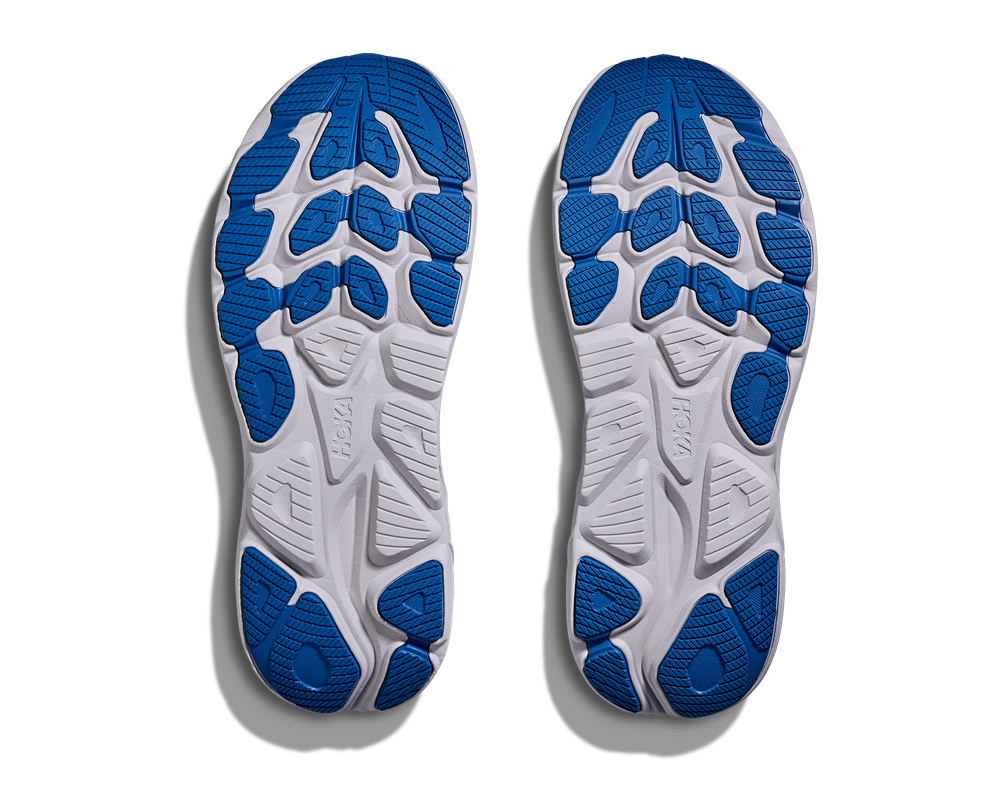 HOKA Clifton 10 Grau, grünes Logo