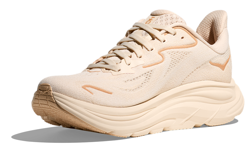 HOKA Laufschuh Modell Clifton 10 in Vanillefarbe 