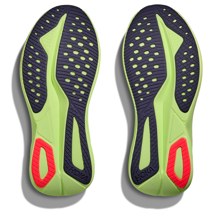 HOKA Mach 7 Grau Neon Grün