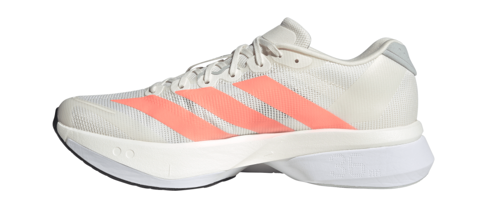 Adidas Adizero Boston  weiß mit Orangenem Adidas logo