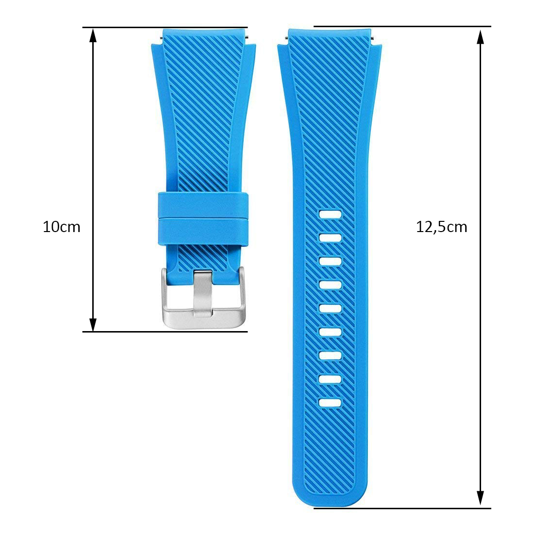   Laufbursche Zubehör -  Schnellwechselarmband 22mm für Polar Vantage M Silikon hellblau