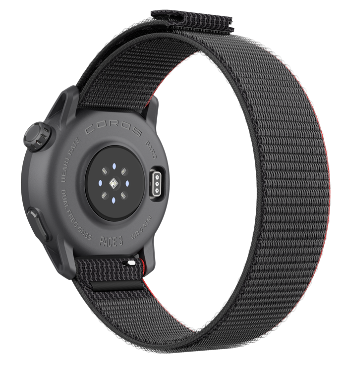 Coros Pace 3 schwarz mit Nylonarmband