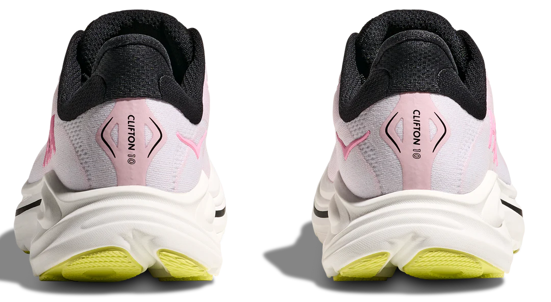 HOKA Laufschuh Modell Clifton 10 Rosa Mit Weißer Sohle  - Rosa Logo