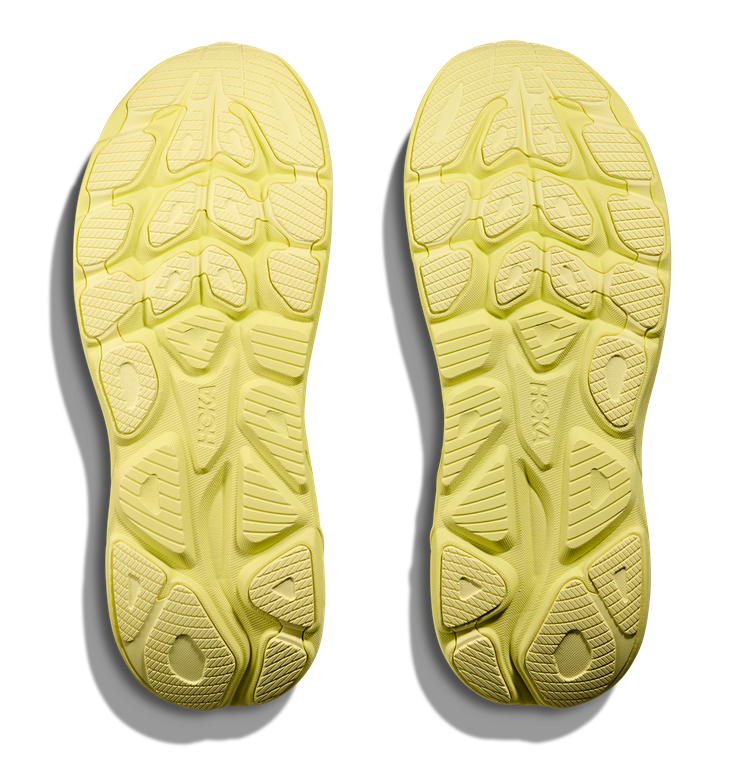 HOKA Clifton 10 in Neongelb - Obermaterial, Schnürsenkel und Sohle Neongelb