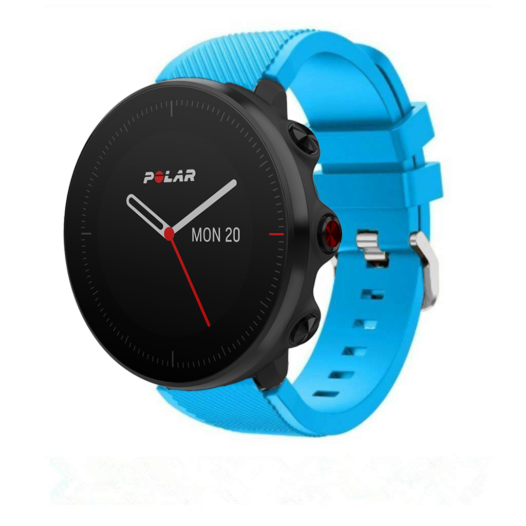   Laufbursche Zubehör - Schnellwechselarmband 22mm für Polar Vantage M Silikon hellblau
