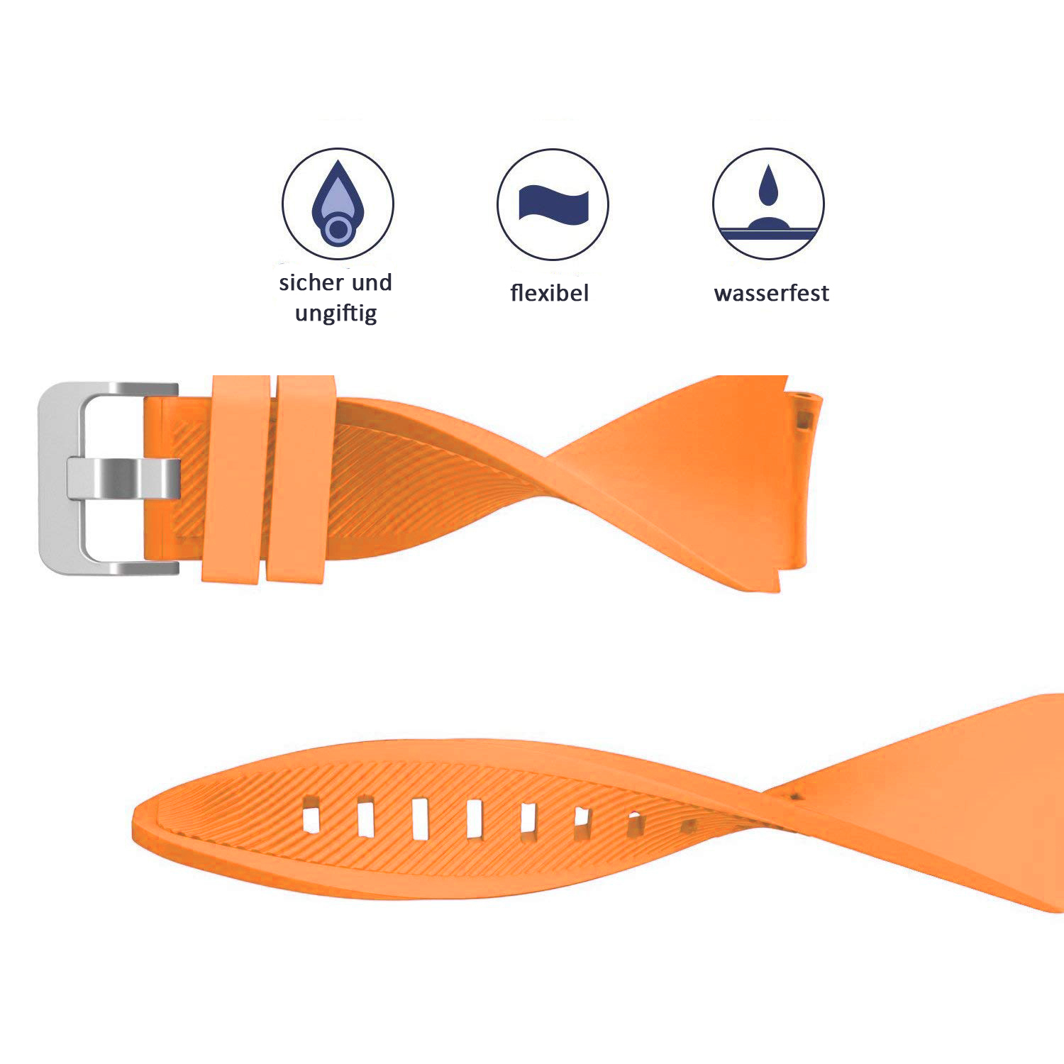   Laufbursche Zubehör -  Schnellwechselarmband 22mm für Polar Vantage M Silikon orange
