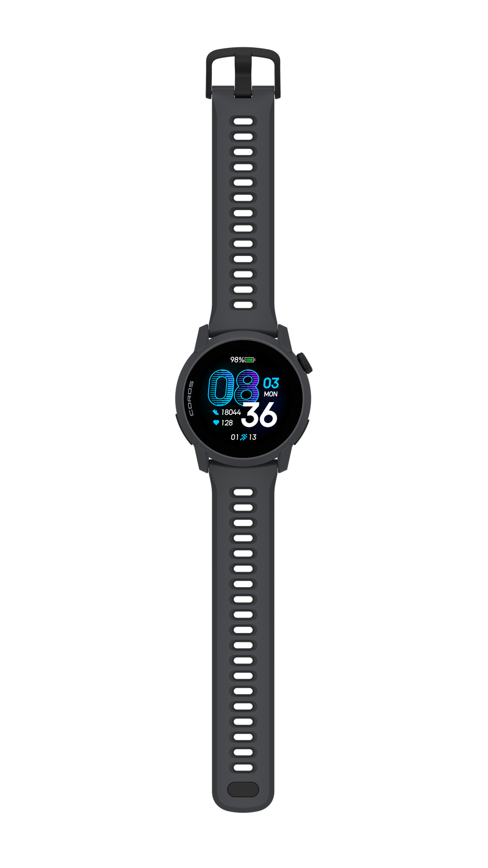 Coros Pace 4 Schwarz mit Silikonarmband