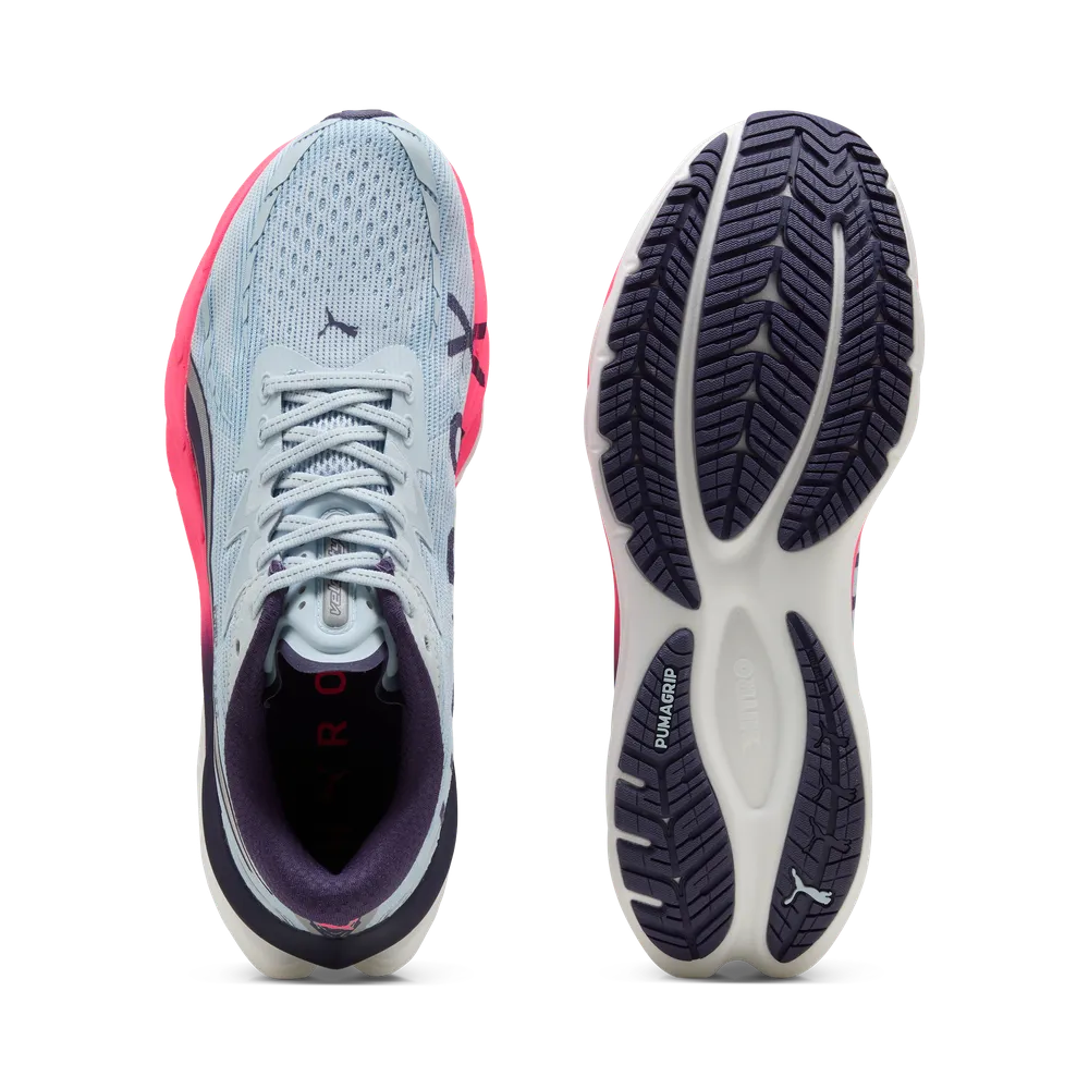 PUMA Velocity Nitro 4 x Hyrox in Hellblau mit Rosa weißer sohle