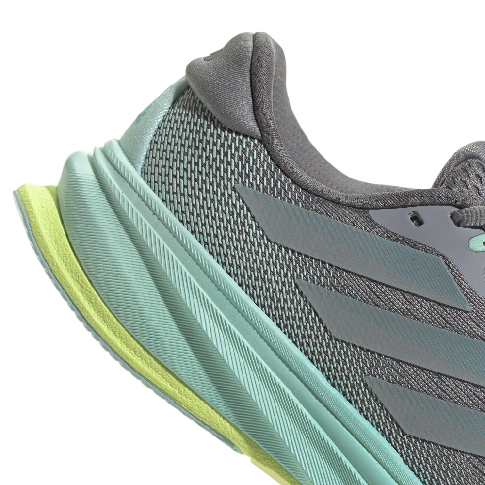 Adidas Supernova Frauenlaufschuh in Grau mit Türkiser Sohle