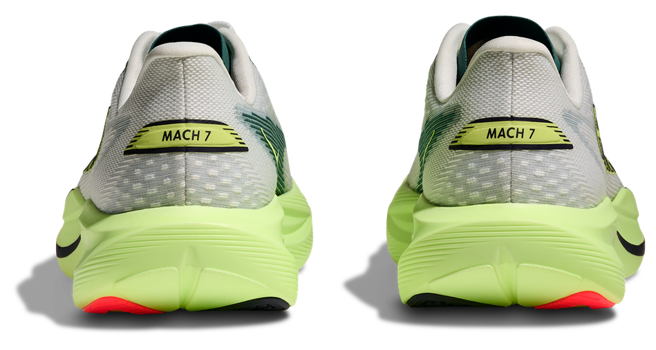HOKA Mach 7 Grau Neon Grün
