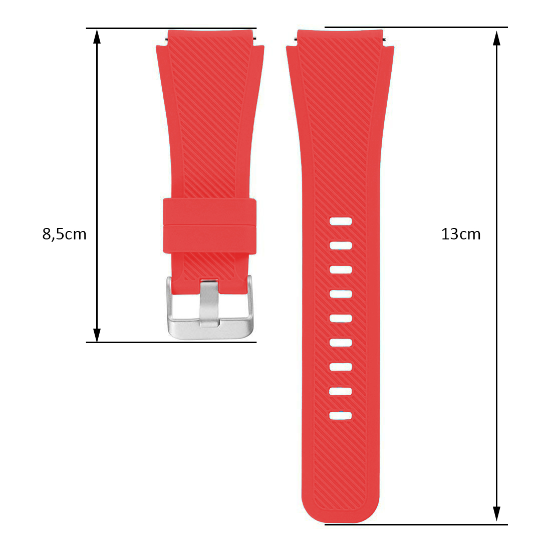 Laufbursche Zubehör - Schnellwechselarmband 22mm für Polar Vantage M Silikon rot