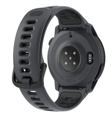 Coros Pace 4 Schwarz mit Silikonarmband