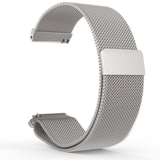 Laufbursche Zubehör - Milanese Schnellwechselarmband 22" für Polar Vantage M Mesh Edelstahl silber
