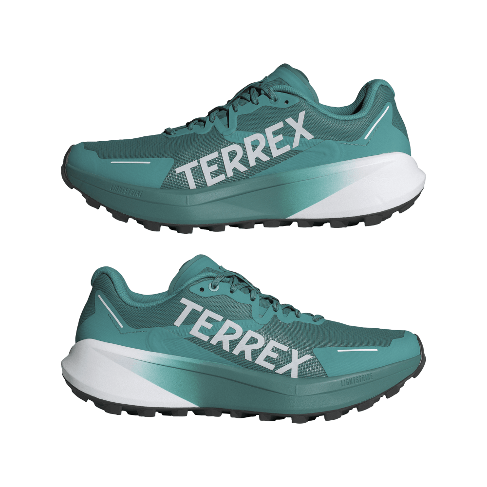 Adidas Terrex Agravic 3 Trailrunning-Schuhs in Türkis mit weißem TERREX-Schriftzug