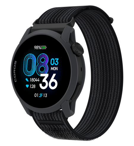 Coros Pace 4 Schwarz mit Nylonarmband