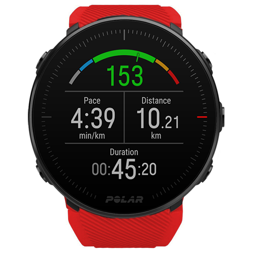 Laufbursche Zubehör - Schnellwechselarmband 22mm für Polar Vantage M Silikon rot