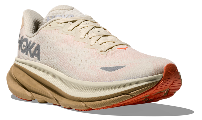HOKA Clifton 9 GTX Beige mit Brauner sohle
