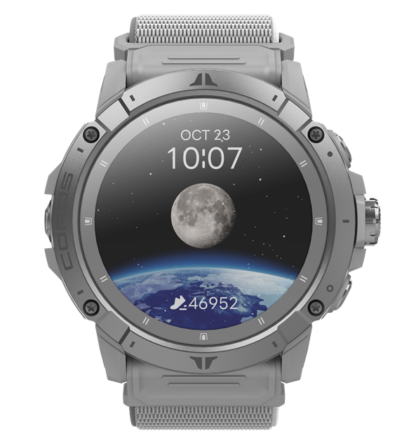 Coros Vertix Moon Nylonarmband Grau