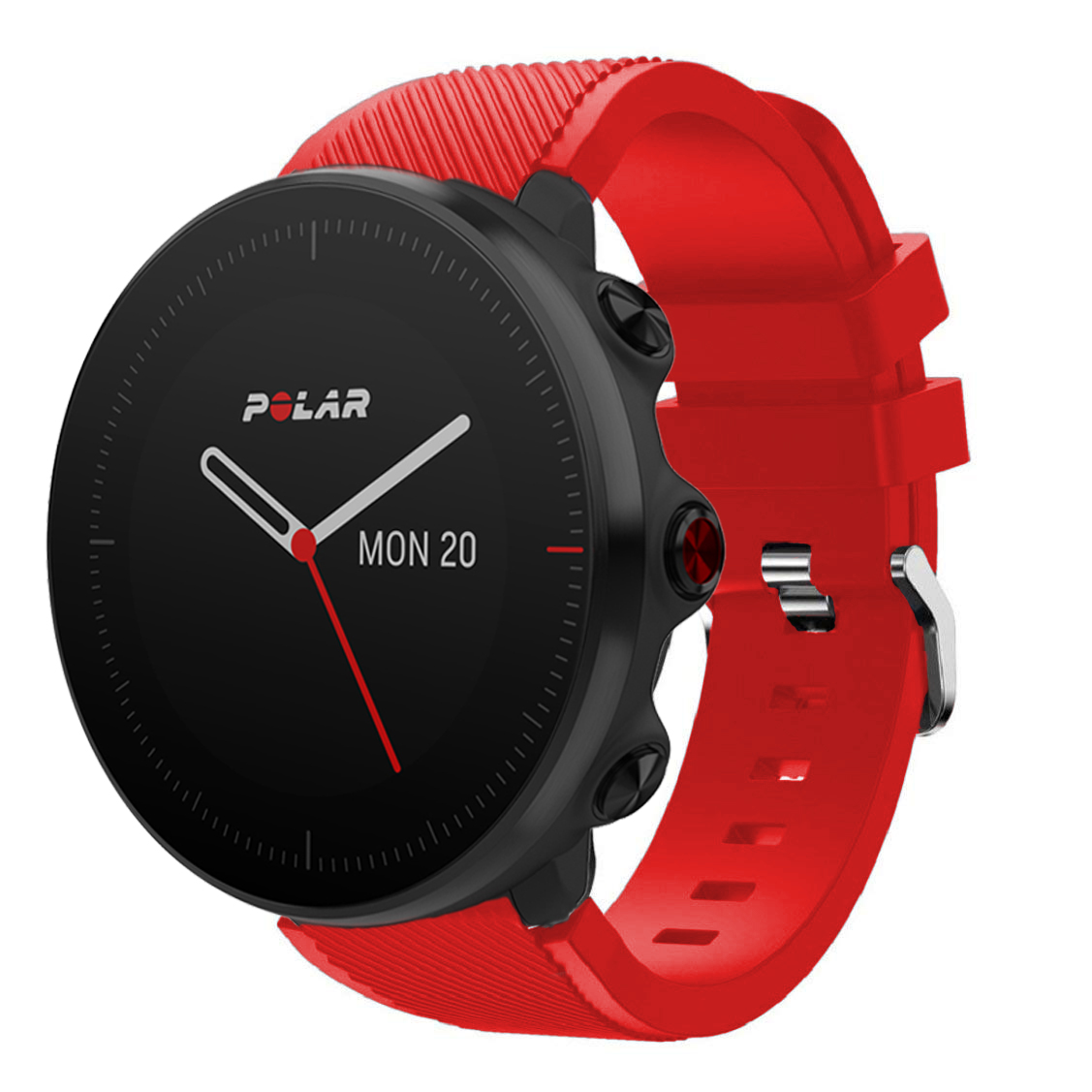 Laufbursche Zubehör - Schnellwechselarmband 22mm für Polar Vantage M Silikon rot