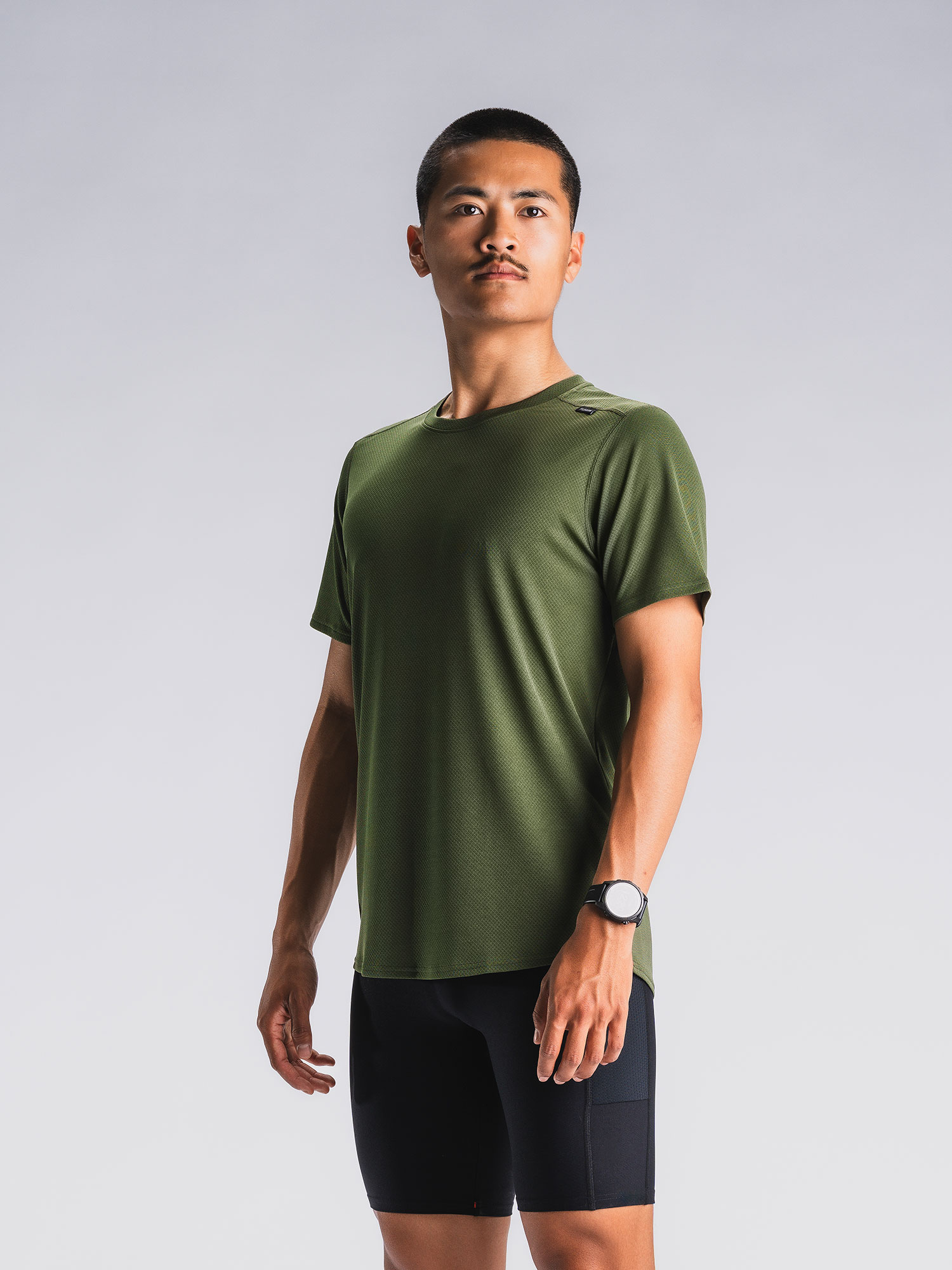 Fusion Run-T-Shirt Herren in Grün – leicht, atmungsaktiv