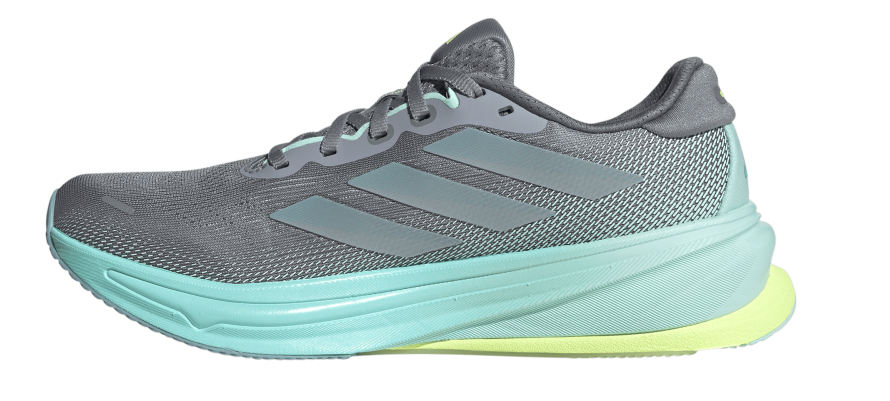 Adidas Supernova Frauenlaufschuh in Grau mit Türkiser Sohle