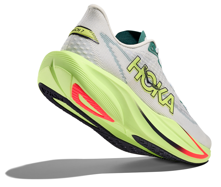 HOKA Mach 7 Grau Neon Grün