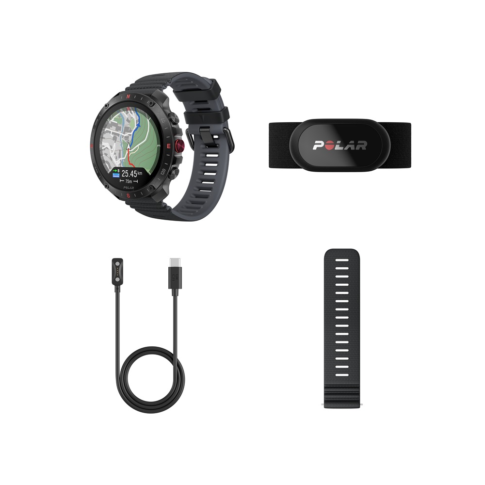 POLAR Grit X2 Pro und H10 Sensor mit Brustgurt (inkl. USB-A Adapter)