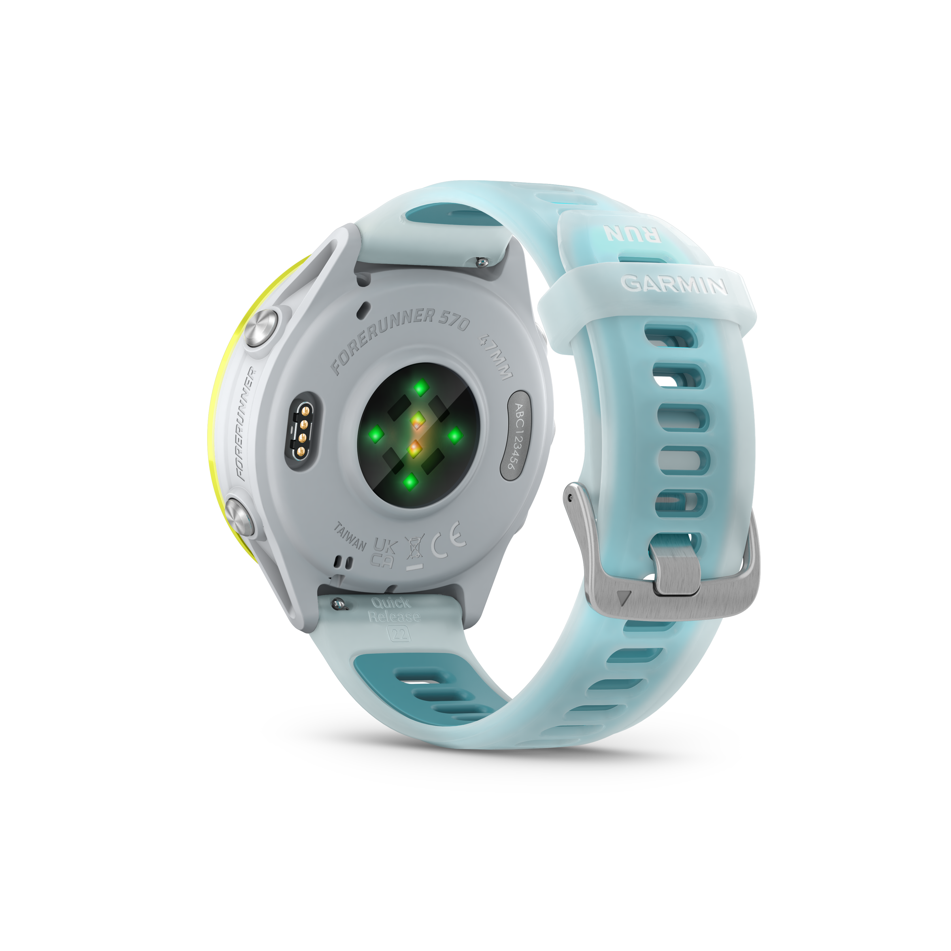 04-Forerunner-570-47mm-laufuhr-back-left-weiss-blau-gelb