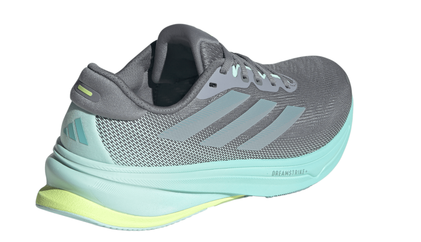 Adidas Supernova Frauenlaufschuh in Grau mit Türkiser Sohle